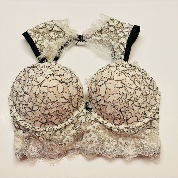 Victoria's Secret Dream Angels High Neck Long Line Padded Demi Bra Size 32DD - Picture 12 of 12